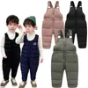 Winter Children Warm Overalls Autumn Girls Boys Thick Pants Baby Girl Jumpsuit For 1-5 years High Quality Kids Ski Down Overalls 231225