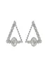 Triangelörhängen pärla inställningar zirkon 925 sterling silver diy smycken fynd örhänge bas blanks 5 par3704396