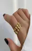 Silvology 925 Sterling Srebrne nieregularne pierścionki Zatoczone zęby otwartej w Japonii Korea Pierścienie dla kobiet modnej biżuterii2614202