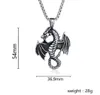 Pendant Necklaces Titanium Steel Flame Dragon Punk Necklace Retro Fashion Man Stainless Casting Of And Fire Jeans Pendant14657367