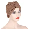 Etnische kleding diamanten vlecht gedraaid moslim vrouwen hijab chemo cap motorkap kanker haaruitval hoed hoofd wrap sjaal cover mujer turbante