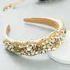 New Vintage Gorgeous Colored Glass Diamond Snowflake Women Personalized Super Flash Head Hoop Headband Headwear