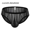 Biancheria intima trasparente senza giunte sexy da uomo Perizoma trasparente G String U Convesso Lingerie di pizzo Lingerie erotica Sissy Bikini Mini mutandine in miniatura 231226