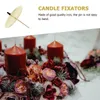 Candle Holders 12pcs DIY Pillar Plate Candelabra Stand Fixing Holder Metal Wreath Fixator Tealight Ornament