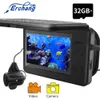 Finder Erchang F431 Videocamera subacquea per pescatori Videocamera Full Hd 1280 * 720p Telecamera a LED a infrarossi da 15 m per la pesca sul ghiaccio invernale