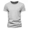 T-shirt da uomo in cotone di alta qualità T-shirt da uomo Fashion Cut Design Slim Fit Soild T-shirt da uomo Top Tees Brasil Camicia a maniche corte per