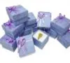 24 bagues de boîte-cadeau en papier à bijoux violet entier 012345673642908