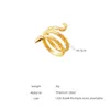 Creative Women's Snake Ring rostfritt stål pläterat 18k guldmodefestsmycken