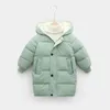 2-12y russo crianças crianças para baixo outerwear roupas de inverno adolescentes meninos meninas algodão-acolchoado parka casacos engrossar quente jaquetas longas 231226