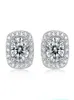 Moissanite – boucles d'oreilles en argent 925, coupe ronde, Total 05ct, VVS1, Test de diamant réussi, jeton d'amour à la mode, cadeau pour femme et fille, 1042251