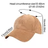 Ball Caps Male Female Neutral Summer Solid Baseball Corduroy Hat Visors Sequined Cap Vintage For Women