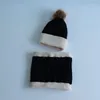 Berretti Set cappello e collo per bambini Autunno Inverno Lana calda per ragazzi Ragazze Protezione per le orecchie del bambino