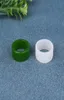 Natural Green White Hetian Jade 710 Size Flat Ring Rinese Jadeite Amblet Charm Jewelry Jewelry Hand Gifts Women Men8410954