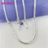 Chains Promotion Sale Real Pure 925 Sterling Silver Necklace Chain With Lobster Clasps Men Women Collar 1.2MM/3MM/4MM 16-30 Inch