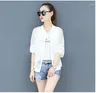 Vestes pour femmes Cardigan en dentelle Veste courte Printemps Été 2023 Style coréen Châle Vêtements de protection solaire Manteau mince Chemise de climatisation