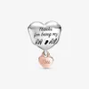 Nowy przyjazd 100% 925 Sterling Silver Love You Mom Serce Charm Fit Fit Oryginał Europejska Bransoleta Modna Akcesoria 2377