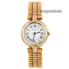 Luxusuhren Ct Swiss Made Uhren Ct Panthere Vendome Quarzuhr Gelbgold mit Diamantlünette Z MKIG