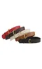 Woman Belts Fashion Women Smooth Buckle Belt Cowhide Unisex Man Womens Belts Black White Brown Red Khaki Color6547461