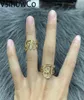 VishowCo nuevo anillo de nombre personalizado moda Hip Hop Acero inoxidable personalizado inicial AZ letra anillo para mujeres Gifts1936188