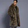 Hommes Faux Vison Veste De Fourrure Manteau D'hiver Épais Moelleux À Manches Longues Chaud Shaggy Survêtement De Luxe Fourrure Longue Veste Bontjas Vestes Hommes 231226