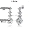 Dangle Chandelier Earrings Smyoue 2.6Cttw D Color Certified Moissanite Drop For Women Four Classic Wedding Jewelry 925 Sterling Si Dhfha