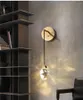 Wandlamp Modern Koper Helder Kristal Voor Slaapkamer Nachtkastje Foyer El Drop Verlichtingsarmaturen Messing