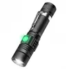 1pc LED Tactical Flashlight, Super Bright LED Flashlight, Rechargeable 2000 High Lumens, Pocket LED Flashlight With Clip, IPX6 Waterproof, Variable Focus, 4 Camping