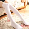 Femmes chaussettes bas coton haut sur genou femme cuisse bas style coréen simple écoliers tout-match loisirs solide femmes