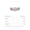 Clusterringen VEWANT RECYCLABLE 925 Sterling Silver Moon Clear CZ Verstelbare ringjubileum 2024 Wedding Jewels