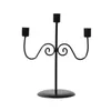 Ljusstakarhållare 3 Arms Candelabra Iron Candlestick Vintage Style Stand för matbord vardagsrumsdekoration gåva