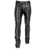 Men's Goth Steampunk Pu Leather Pant Black Motorcycle Rock Roll Slim Legging Pants Plus Size 231225