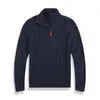 Pulls pour hommes veste en laine fermeture éclair moyenne pull à manches longues polo sweat-shirt vêtements d'automne et d'hiver