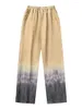 Pantaloni a due pezzi da donna Tasche Tie Dye 2 Set da donna Manica lunga con scollo a V Set Moda Casual Semplice Street Style Accogliente 2023 Autunno Abito sottile