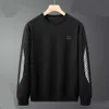 Fashion Casual Men's Chaopai Classic Long-Sleeved Crew Neck Print Minimalist Pullover Par Hoodie