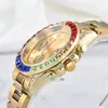 Designer Mens Watchs Men High Quality Watch Quartz Rainbow Diamond Watches Ceramic Watch Fashion Classic Style Rostfritt stål Sapphire -armbandsur