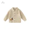 Dave Bella Children's Boy's Autumn Fashion Casual Overcoat Tops Pure Cotton Outdoors Sports Shird Corduroy DB3236038 231225