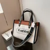 Brev splice tote casual vinter ny mode mångsidig handväska kvinnors crossbody väska