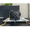 10A Original High Quality Gold Bead Box Bag Fashion Ladies Cosmetic Bag 22B 11cm Leather Chain Shoulder Bag Chain Adjustable Diagonal Hanging Bag With Box