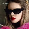 Lunettes de soleil œil de chat irrégulières pour femmes, Vintage, claires, couleur bonbon, tendance, polygone, nuances UV400