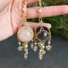 Keychains Star Crystal Hanging Meditation Stone Garden Charm Decor Room Wind Chime Gemstone Ball Door Bedroom