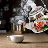 Dijkartikelen sets Email Pot Tea Kettle voor fornuis top serveert Kungfu theepot decoratieve kookplaat retro teakettle geëmailleerde camping