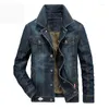 Männer Jacken Herbst Winter Cowboy Jacke Männer Casual Denim Und Mantel Drehen Dow Kragen Military Windjacke Männliche Kleidung Plus Größe m-6XL