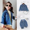 PUDCOCO Kleinkind Kinder Mädchen Denim Jean Herbst Jacke Knopf Mantel Outwear Tops Outwear 1-6Y Unterstützung Großhandel 231225