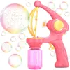 Big Bubble Gun Kids Automatic Bubble Machines Cartoon Fans Bubbles Maker Machine Soap Bubbles Blower Outdoor Toy 231226
