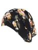 BeanieSkull Caps Q1QA Bonnet de nuit doublé en satin imprimé Double couche Bonnet ample Bonnet cheveux Slap Hat Oliv229264445