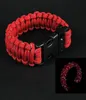 Paracord na kemping Paracord dla mężczyzn Kobiety Survival Parachute Rope Rope Zestaw Burekle Refleksyjne opaski na rękę Bangle8592129