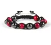 Neue Design Schmuck Ganze 10 teile/los 10mm Natürliche Blau Rosa Und Grün Tigerauge Stein Perlen Makramee-Armband Schönes Geschenk9534373