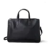 Sacs de soirée Luxe Full Grain Cowhide Véritable Cuir Femmes Sac Business Briefcase Sac à main pour ordinateur portable pour dame femme avec épaule messager