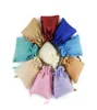 100pcslot 7x9cm 9x12cm Multi Colors Mini Pouch Jute Bag Linen Hemp Jewelry Gift Pouch drawstring Bags For Wedding favorsbeads7790771