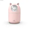 Humidifiers New cute pet humidifier USB home car mini hydration small dazzling aromatherapy machine humidifier giftL231226